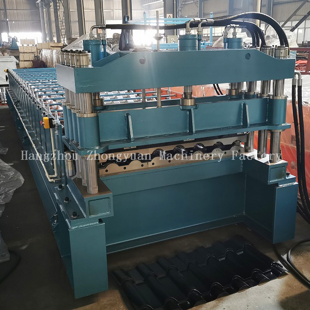 Corrugated tile roll forming machine metal roof sheet metrocopo tile roll forming machine