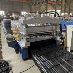 Roof panel glazed step tile roll forming machine