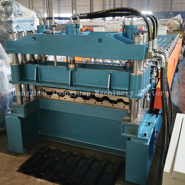 Corrugated tile roll forming machine metal roof sheet metrocopo tile roll forming machine