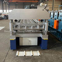 Roof sheet making machine with electric cutting